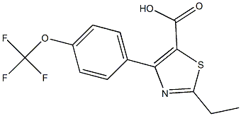 2-ETHYL-4-(4-(TRIFLUOROMETHOXY)PHENYL)THIAZOLE-5-CARBOXYLIC ACID Struktur