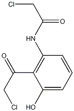 O-2-CHLOROACETYL-3-(2-CHLOROACETYLAMIDO)PHENOL Struktur