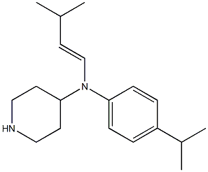 4-(N-(3-METHYLBUT-1-ENYL)-N-(P-ISOPROPYLPHENYL)AMINO)PIPERIDINE Struktur