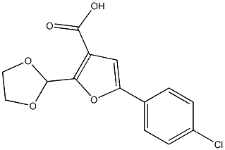 5-(4-CHLOROPHENYL)-2-(1,3-DIOXOLANE-2-YL)-3-FUROIC ACID Struktur