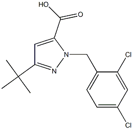 3-(TERT-BUTYL)-1-(2,4-DICHLOROBENZYL)PYRAZOLE-5-CARBOXYLIC ACID Struktur