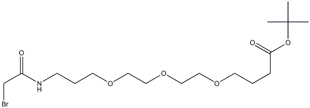 16-t-Butyloxycarbonyl-1-bromo-2-oxo-7,10,13-trioxa-3-azahexadecan Struktur