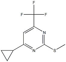 4-CYCLOPROPYL-6-TRIFLUOROMETHYL-2-METHYLTHIOPYRIMIDINE Struktur