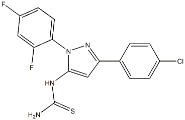 1-(3-(4-chlorophenyl)-1-(2,4-difluorophenyl)-1H-pyrazol-5-yl)thiourea Struktur