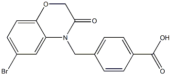 4-((6-bromo-2,3-dihydro-3-oxobenzo[b][1,4]oxazin-4-yl)methyl)benzoic acid Struktur