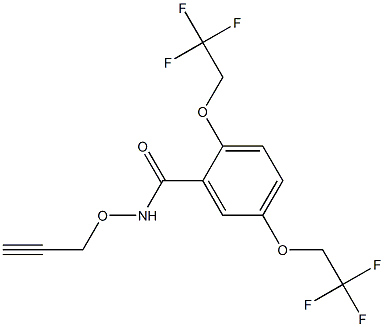 N-(2-propynyloxy)-2,5-bis(2,2,2-trifluoroethoxy)benzenecarboyjimide Struktur