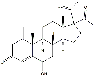 1-METHYLENE-6-HYDROXY-17A-ACETYL PROGESTERONE Struktur