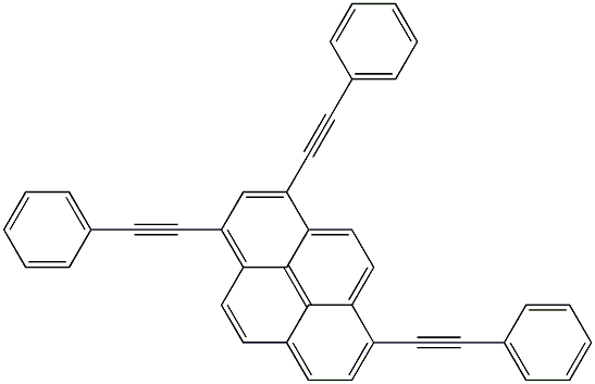 1,3,6-TRIS(PHENYLETHYNYL)PYRENE Struktur