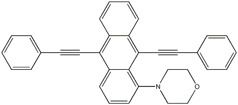 9,10-BIS(PHENYLETHYNYL)-1-(4-MORPHOLINYL)ANTHRACENE Struktur