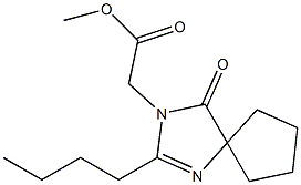 (2-BUTYL-4-OXO-1,3-DIAZA-SPIRO[4.4]NON-1-EN-3-YL)-ACETIC ACID METHYL ESTER Struktur