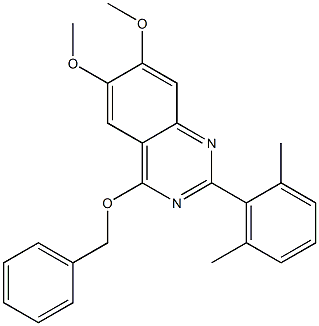 4-(BENZYLOXY)-2-(2,6-DIMETHYLPHENYL)-6,7-DIMETHOXYQUINAZOLINE Struktur