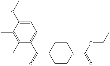 ETHYL 4-(4-METHOXY-2,3-DIMETHYLBENZOYL)PIPERIDINE-1-CARBOXYLATE Struktur