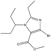 METHYL 4-BROMO-2-ETHYL-1-(1-ETHYLPROPYL) -1H-IMIDAZOLE-5-CARBOXYLATE Struktur