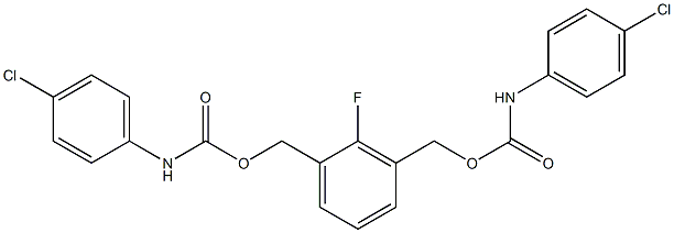 3-({[(4-chloroanilino)carbonyl]oxy}methyl)-2-fluorobenzyl N-(4-chlorophenyl)carbamate Struktur