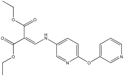 diethyl 2-({[6-(3-pyridyloxy)-3-pyridyl]amino}methylidene)malonate Struktur