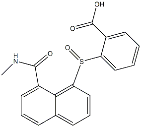 2-({8-[(methylamino)carbonyl]-1-naphthyl}sulfinyl)benzoic acid Struktur