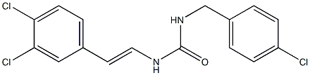 N-(4-chlorobenzyl)-N'-(3,4-dichlorostyryl)urea Struktur