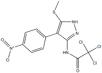 N1-[5-(methylthio)-4-(4-nitrophenyl)-1H-pyrazol-3-yl]-2,2,2-trichloroacetamide Struktur