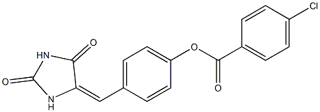 4-[(2,5-dioxotetrahydro-1H-imidazol-4-yliden)methyl]phenyl 4-chlorobenzoate Struktur