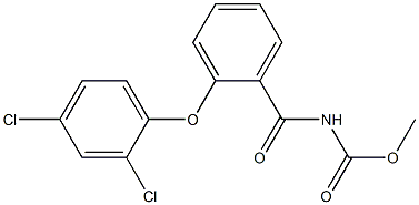 methyl N-[2-(2,4-dichlorophenoxy)benzoyl]carbamate Struktur