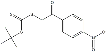 tert-butyl {[2-(4-nitrophenyl)-2-oxoethyl]thio}methanedithioate Struktur