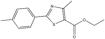 ethyl 4-methyl-2-(4-methylphenyl)-1,3-thiazole-5-carboxylate Struktur