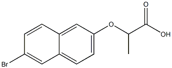 2-[(6-bromo-2-naphthyl)oxy]propanoic acid Struktur