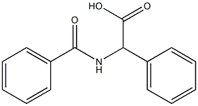 2-(benzoylamino)-2-phenylacetic acid Struktur