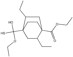 1,4-Bis(ethoxycarbonyl)bicyclo[2,2,2]octane-2,5-bis-ethane thioketal Struktur