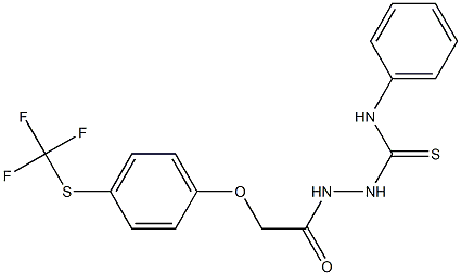 N1-phenyl-2-(2-{4-[(trifluoromethyl)thio]phenoxy}acetyl)hydrazine-1-carbothioamide Struktur