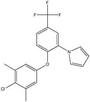 1-[2-(4-chloro-3,5-dimethylphenoxy)-5-(trifluoromethyl)phenyl]-1H-pyrrole Struktur