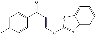 3-(1,3-benzothiazol-2-ylthio)-1-(4-methylphenyl)prop-2-en-1-one Struktur