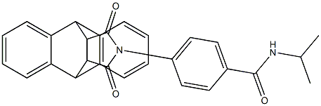 4-[16,18-dioxo-17-azapentacyclo[6.6.5.0~2,7~.0~9,14~.0~15,19~]nonadeca-2,4,6,9(14),10,12-hexaen-17-yl]-N-isopropylbenzenecarboxamide Struktur