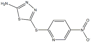 5-[(5-nitro-2-pyridyl)thio]-1,3,4-thiadiazol-2-amine Struktur