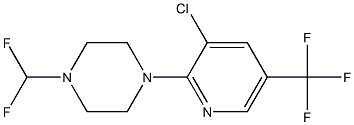 1-[3-chloro-5-(trifluoromethyl)-2-pyridinyl]-4-(difluoromethyl)piperazine Struktur