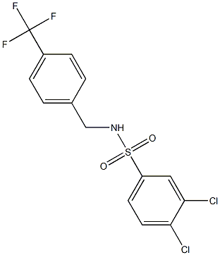 N1-[4-(trifluoromethyl)benzyl]-3,4-dichlorobenzene-1-sulfonamide Struktur