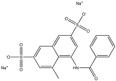 disodium 4-(benzoylamino)-5-methyl-2,7-naphthalenedisulfonate Struktur