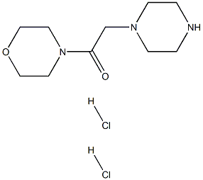 1-morpholino-2-piperazino-1-ethanone dihydrachloride Struktur