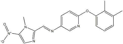 N3-[(1-methyl-5-nitro-1H-imidazol-2-yl)methylidene]-6-(2,3-dimethylphenoxy)pyridin-3-amine Struktur