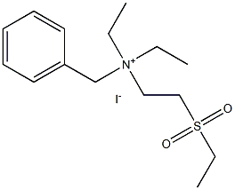 N-benzyl-N,N-diethyl-2-(ethylsulfonyl)-1-ethanaminium iodide Struktur