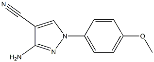 3-amino-1-(4-methoxyphenyl)-1H-pyrazole-4-carbonitrile Struktur