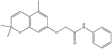 N1-phenyl-2-[(2,2,5-trimethyl-2H-chromen-7-yl)oxy]acetamide Struktur