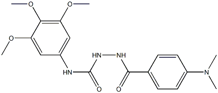 N1-(3,4,5-trimethoxyphenyl)-2-[4-(dimethylamino)benzoyl]hydrazine-1-carboxamide Struktur