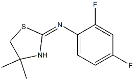 N1-(4,4-dimethyl-1,3-thiazolan-2-yliden)-2,4-difluoroaniline Struktur