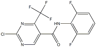 N5-(2,6-difluorophenyl)-2-chloro-4-(trifluoromethyl)pyrimidine-5-carboxamide Struktur