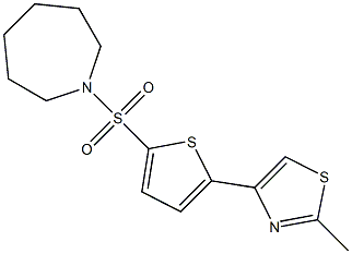 4-[5-(azepan-1-ylsulfonyl)-2-thienyl]-2-methyl-1,3-thiazole Struktur