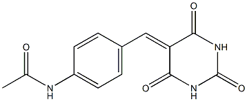 N1-{4-[(2,4,6-trioxohexahydropyrimidin-5-yliden)methyl]phenyl}acetamide Struktur