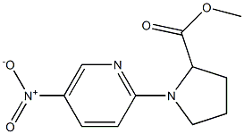 methyl 1-(5-nitro-2-pyridinyl)-2-pyrrolidinecarboxylate Struktur