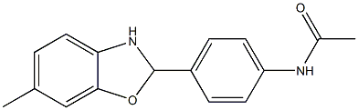 N1-[4-(6-methyl-2,3-dihydro-1,3-benzoxazol-2-yl)phenyl]acetamide Struktur