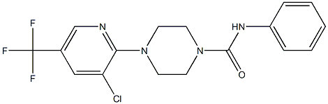 4-[3-chloro-5-(trifluoromethyl)-2-pyridinyl]-N-phenyltetrahydro-1(2H)-pyrazinecarboxamide Struktur